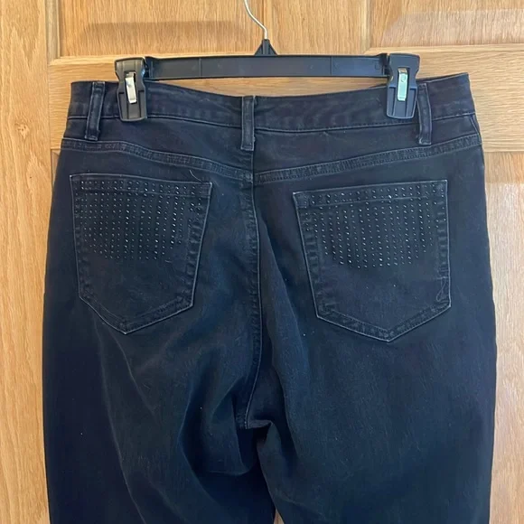 Jones New York Jeans - Beautiful Black Pants - Lexington Straight - Size 12 - Picture 6 of 16